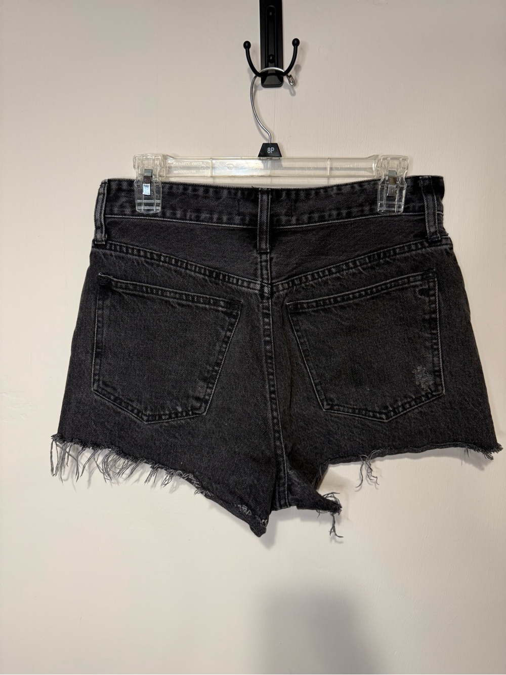 Madewell Relaxed Denim Shorts 2" Haywood Wash Black Size 26 Cut-Offs Distressed - Picture 7 of 11